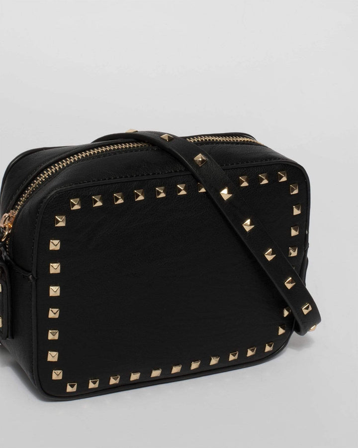 Black Chloe Stud Crossbody Bag | Crossbody Bags