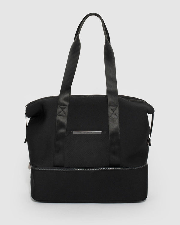 Black Chrissy Pouch Gym Bag | Tote Bags