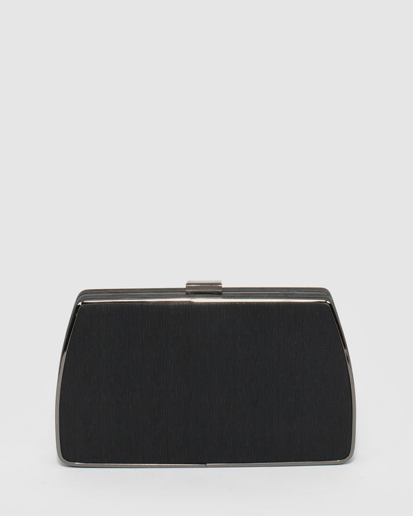 Black Claudette Hardcase Clutch Bag | Clutch Bags