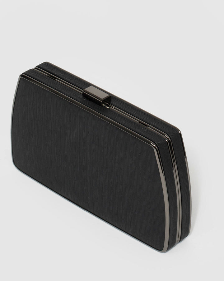 Black Claudette Hardcase Clutch Bag | Clutch Bags