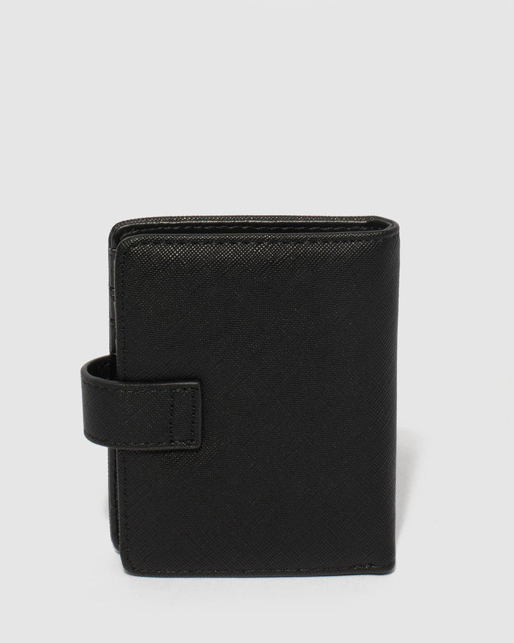 Black Credit Card Sleeve Purse With Gold Hardware | Purses