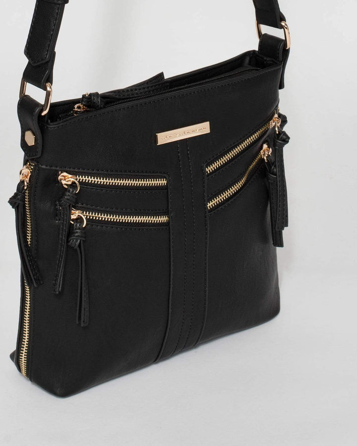 Black Dahlila Zipper Crossbody Bag | Crossbody Bags