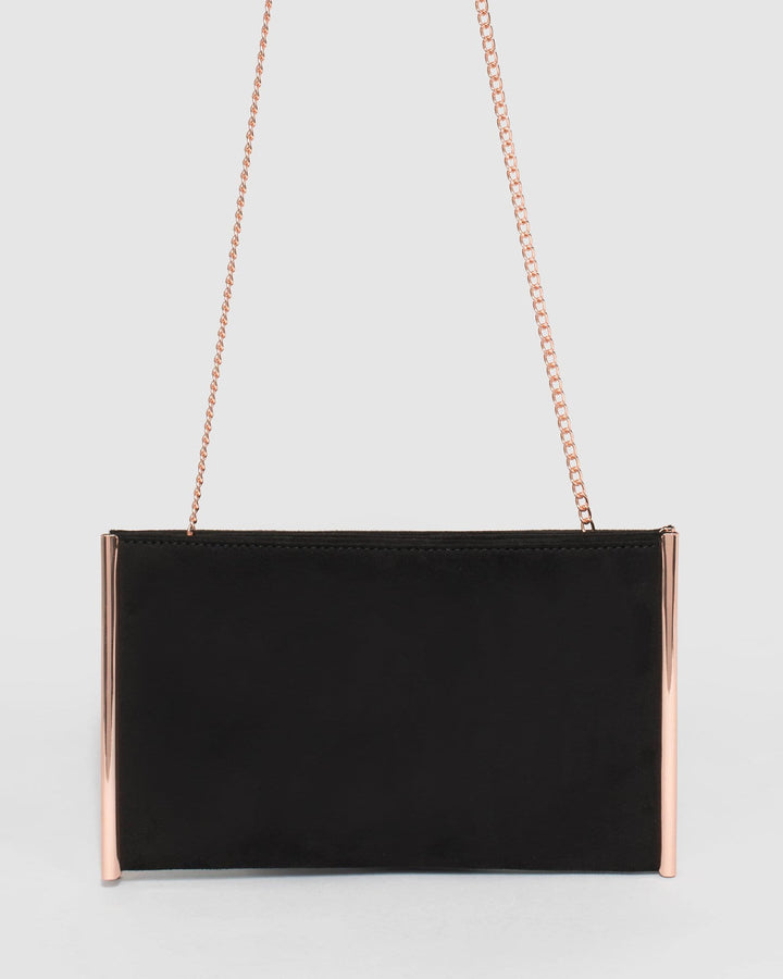 Black Dany Double Pouch Clutch Bag | Clutch Bags