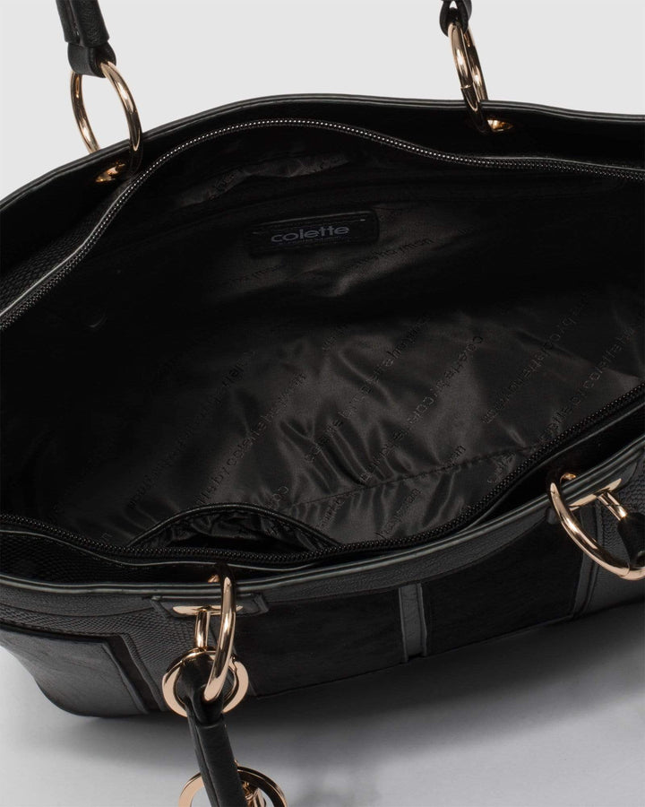 Black Delaney Large Tote Bag | Tote Bags