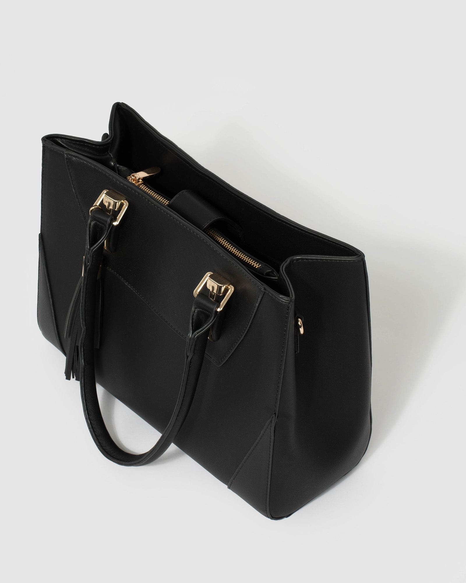 Black Demi Panel Tote Bag Online
