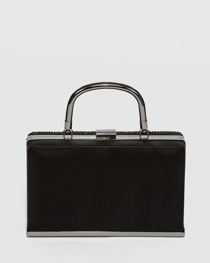 Black Desiree Top Handle Bag | Clutch Bags