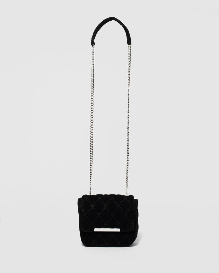 Black Dina Quilt Crossbody Bag | Crossbody Bags