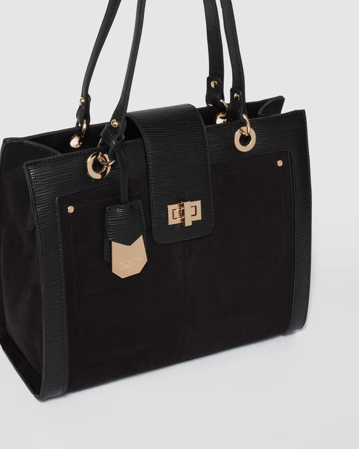 Black Elena Large Tote Bag | Tote Bags