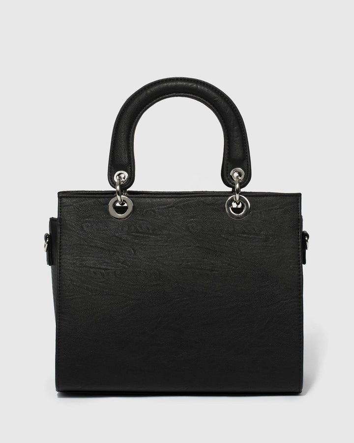 Black Ella Quilt Medium Tote Bag | Tote Bags