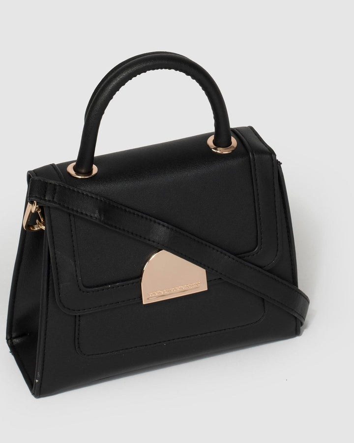 Black Ellen Top Handle | Mini Bags