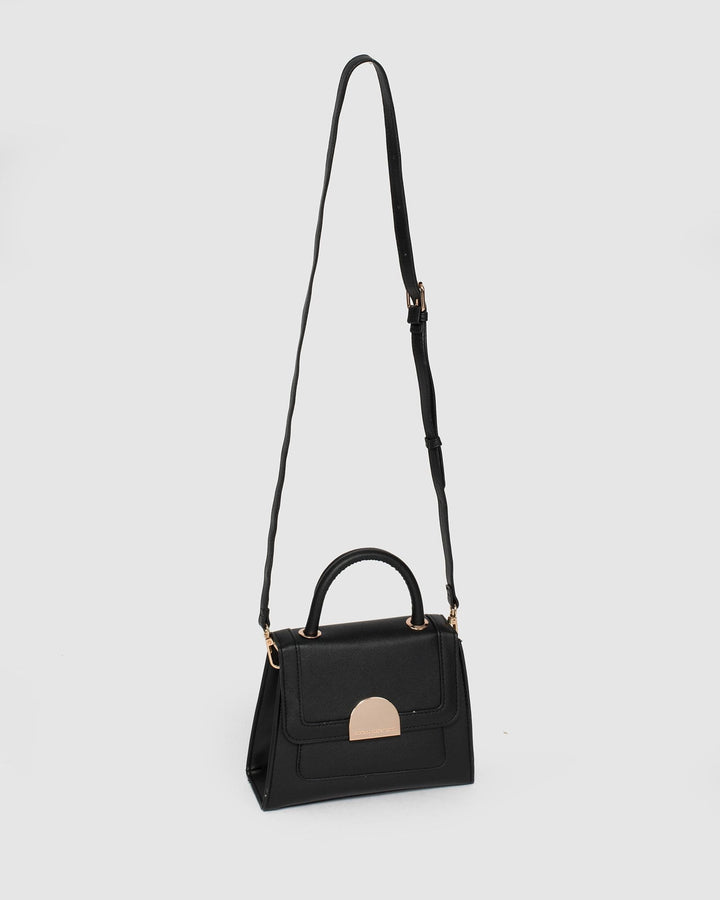 Black Ellen Top Handle | Mini Bags