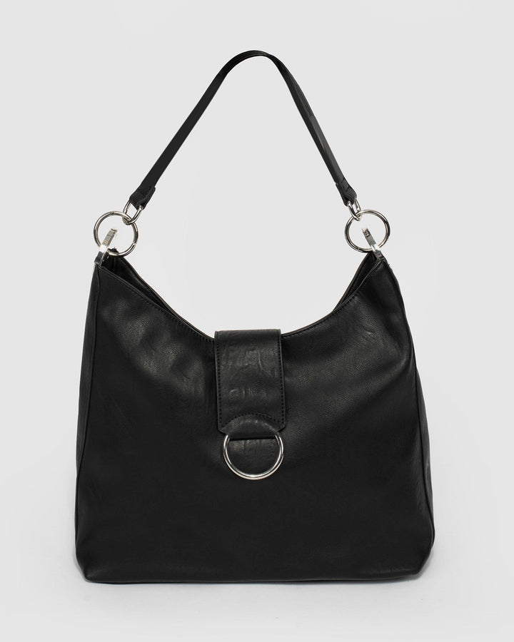 Black Elly Round Tote Bag | Tote Bags