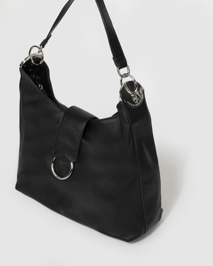 Black Elly Round Tote Bag | Tote Bags