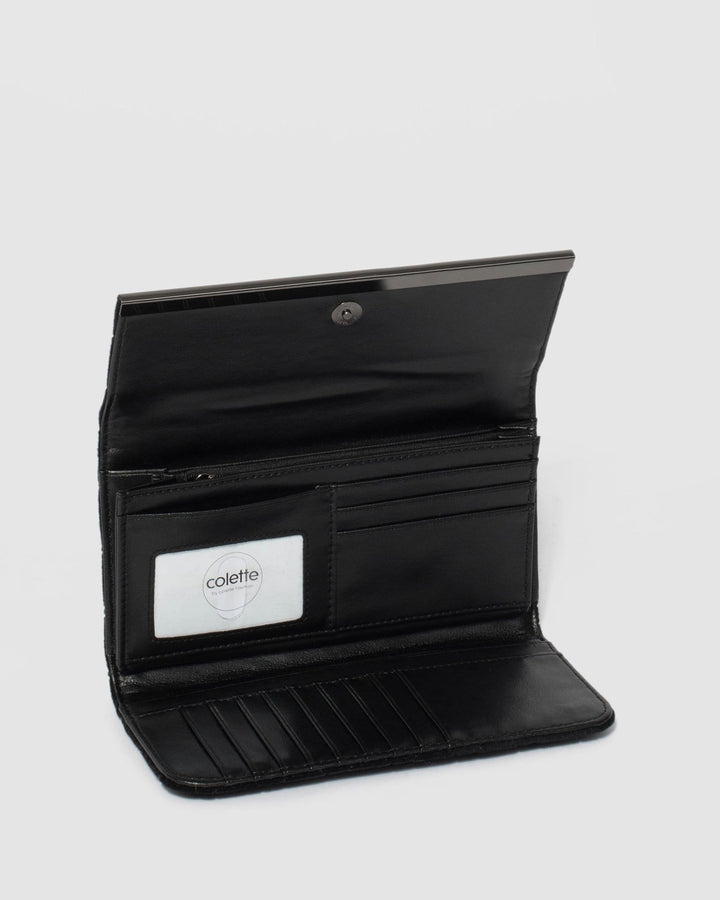 Black Esme Quilt Wallet | Wallets