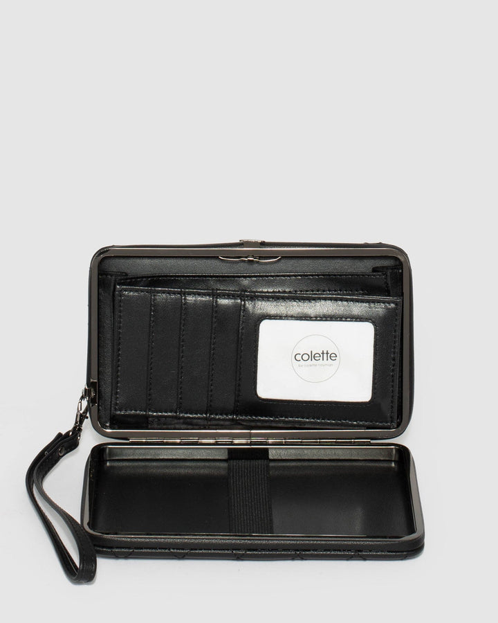 Colette by Colette Hayman Black Eve Square Quilt Hardcase Wallet