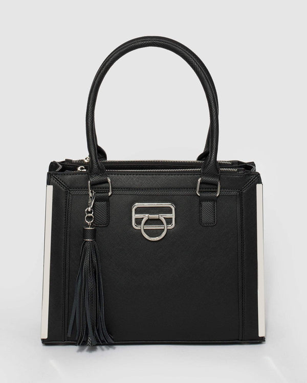 Black Fabiana Tassel Tech Tote Bag | Tote Bags