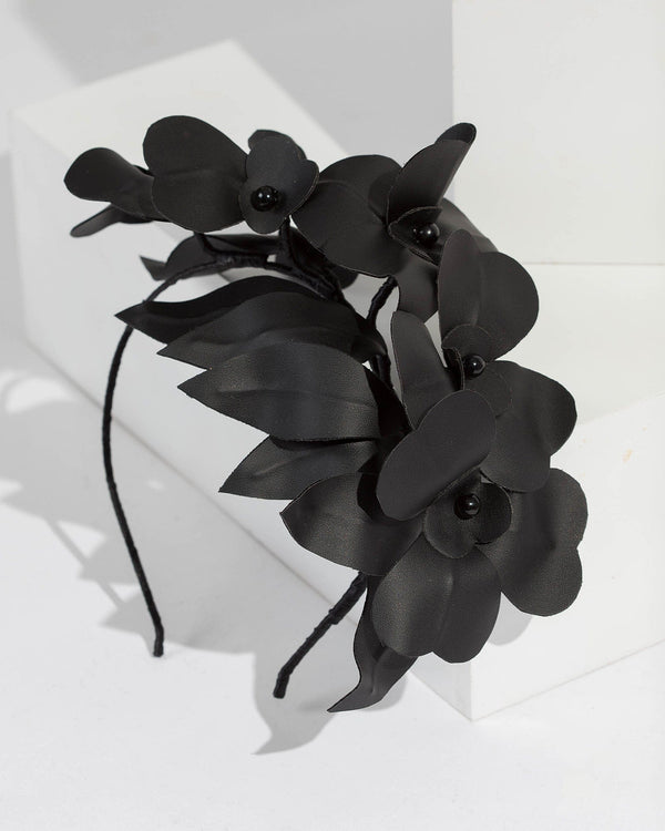 Black Flower Fascinator | Hair Accessories
