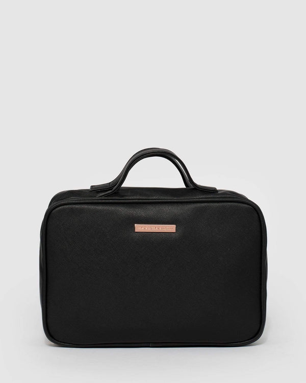 Colette by Colette Hayman Black Fold Out Cosmetic Case