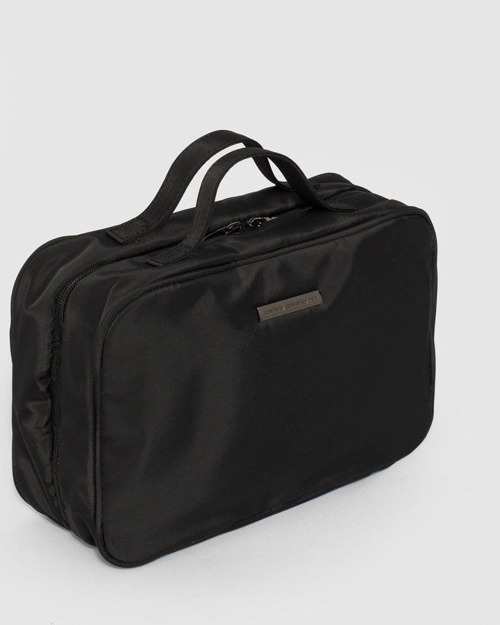 Black Fold Out Cosmetic Case | Cosmetic Bags