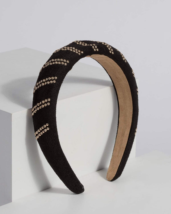 Black Gold Detailed Headband | Hair Accessories