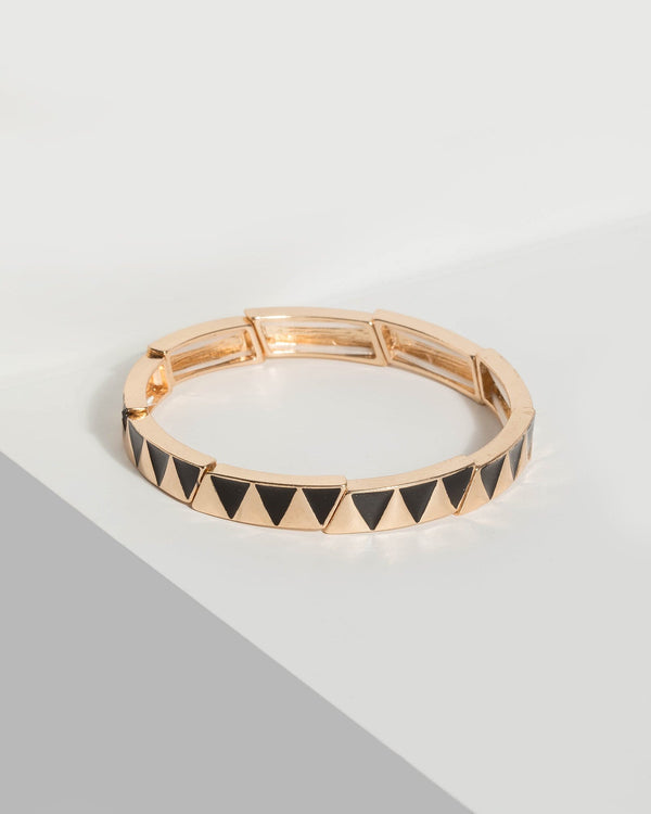 Black Gold Triangle Bracelet Set | Wristwear