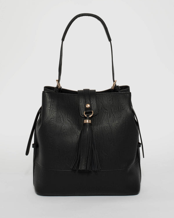 Black Hayley Soft Bucket Bag | Bucket Bags