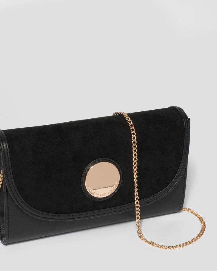 Black Isabel Circle Clutch Bag | Clutch Bags