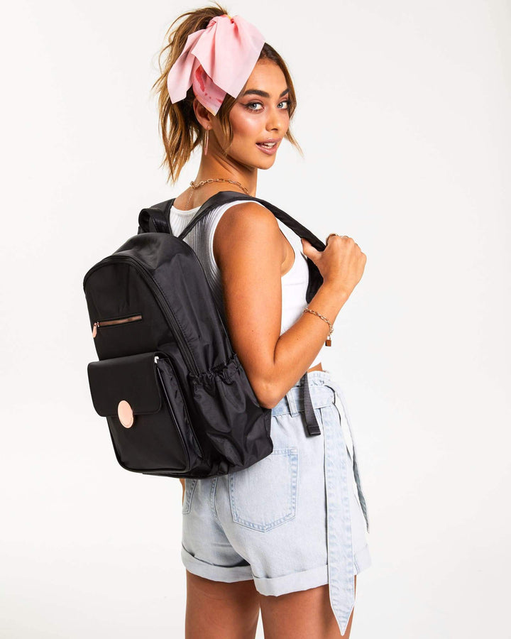 Black Jackie Large Backpack | Backpacks