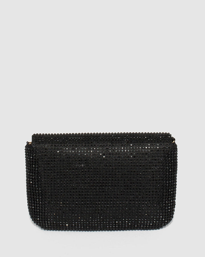 Colette by Colette Hayman Black Jamila Disc Clutch Bag