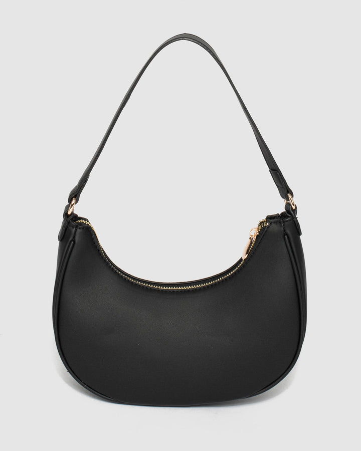 Black Jasmin Crescent Bag | Shoulder Bags