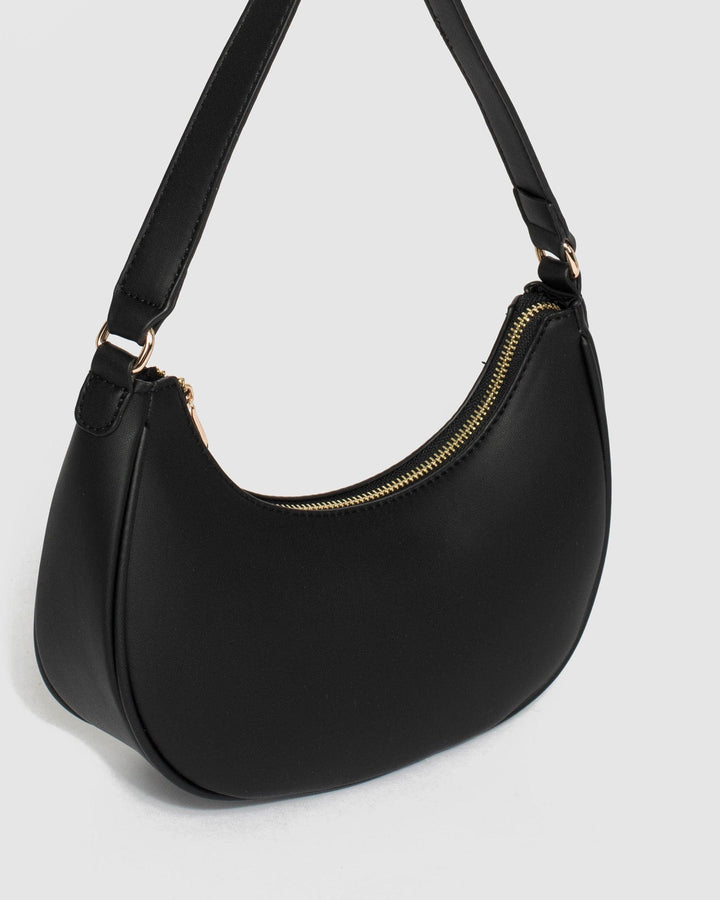 Black Jasmin Crescent Bag | Shoulder Bags