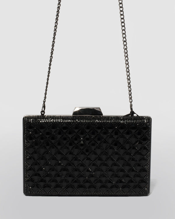 Black Julia Crystal Clutch Bag | Clutch Bags