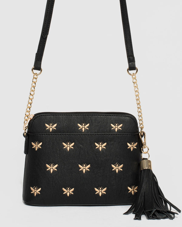 Black Karen Bee Crossbody Bag | Crossbody Bags