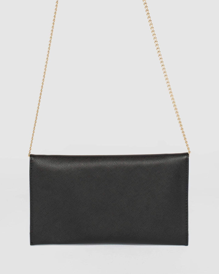 Black Kelly Envelope Clutch Bag | Clutch Bags
