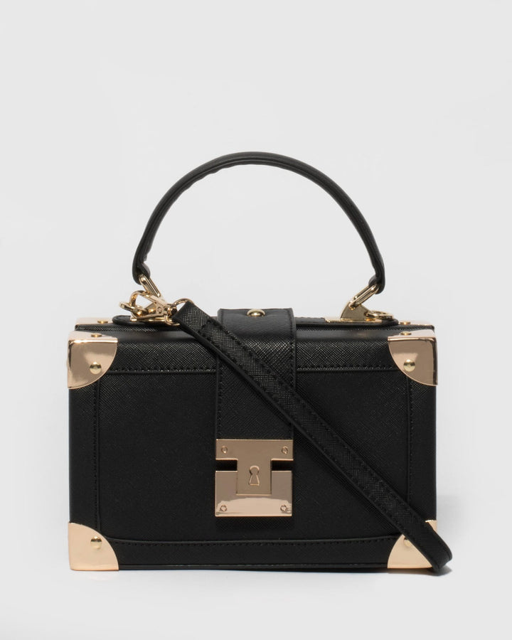 Black Kendall Panel Trunk Bag | Clutch Bags