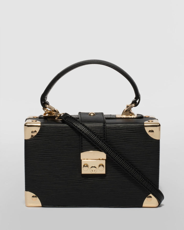 Black Kendall Trunk Bag | Clutch Bags