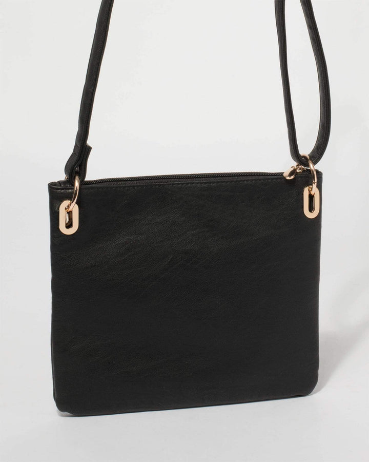 Black Keya Small Bag With Gold Hardware | Crossbody Bags