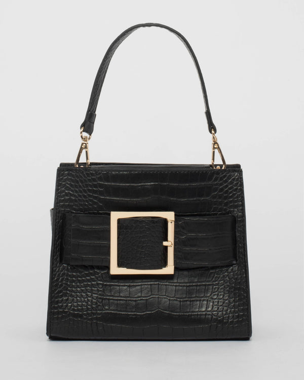 Black Khloe Buckle Mini Bag | Crossbody Bags