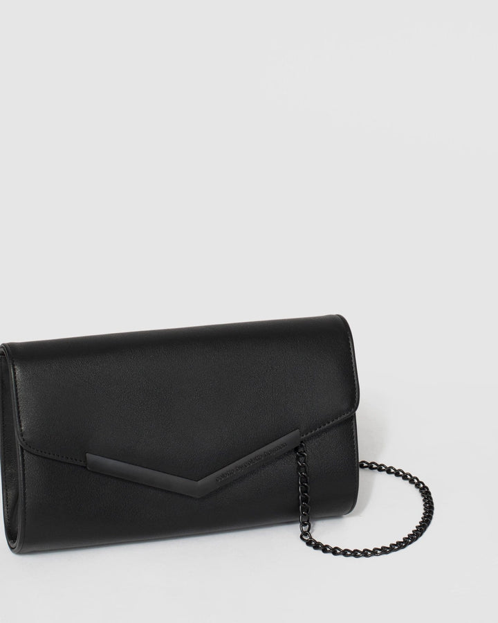 Black Kiah Arrow Clutch Bag | Clutch Bags