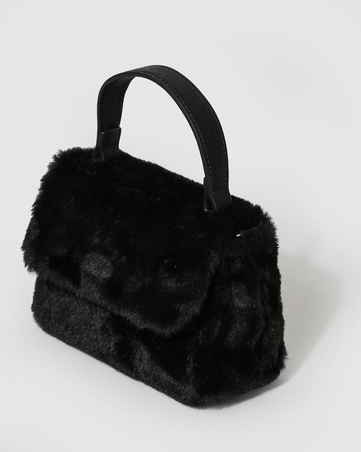 Black Kiki Fur Mini Bag | Mini Bags