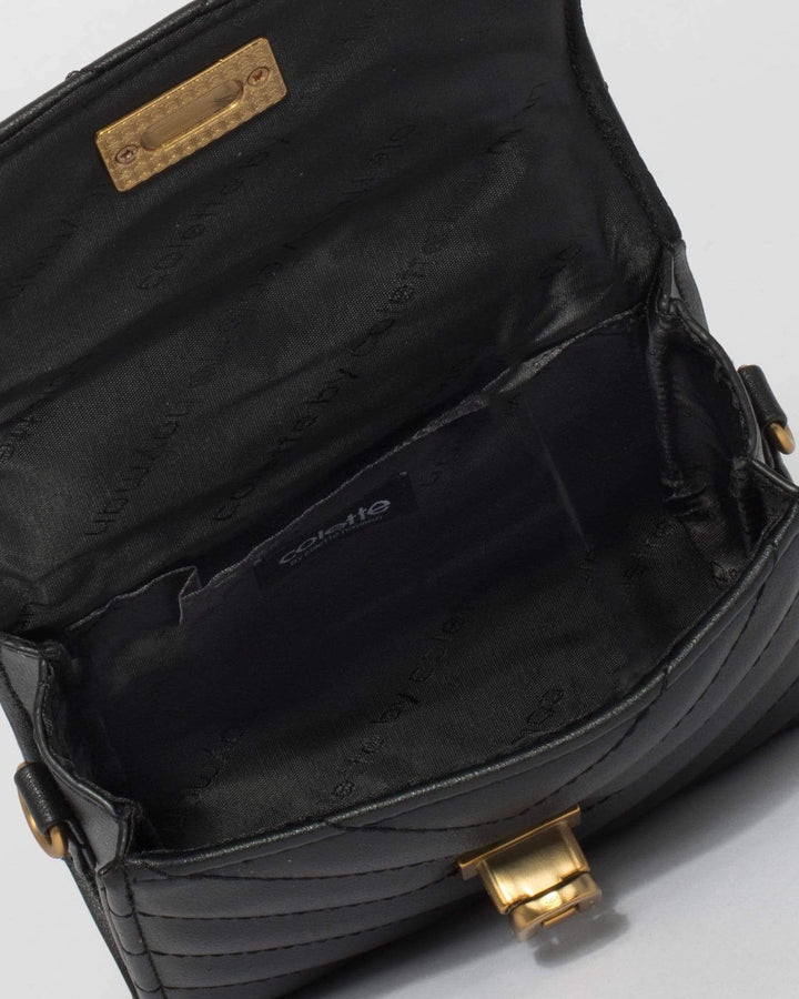 Black Kiki Vee Quilt Mini Bag | Mini Bags