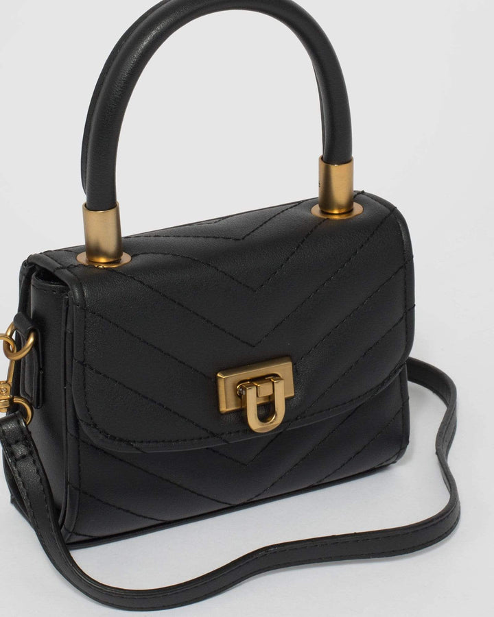 Black Kiki Vee Quilt Mini Bag | Mini Bags