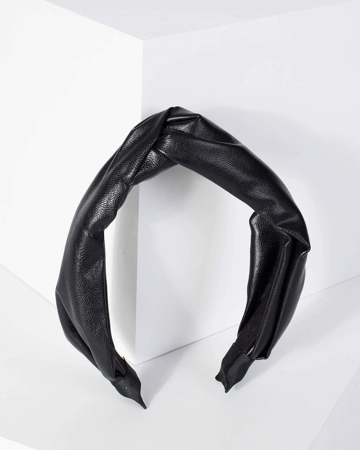Black Knotted Detail Headband | Accessories