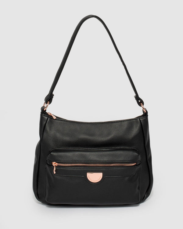 Colette by Colette Hayman Black Laura Disc Slouch Bag