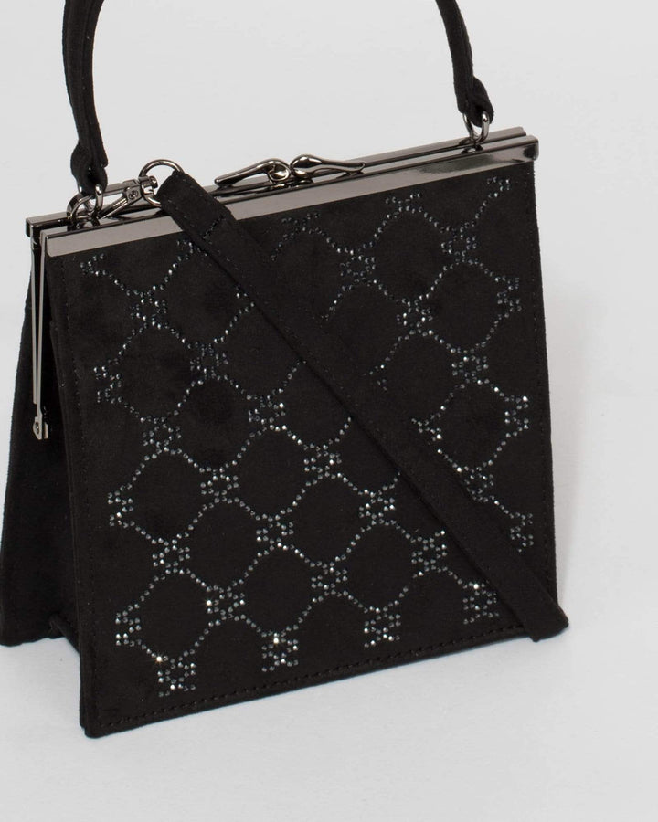 Black Leanne Pushlock Mini Bag | Mini Bags