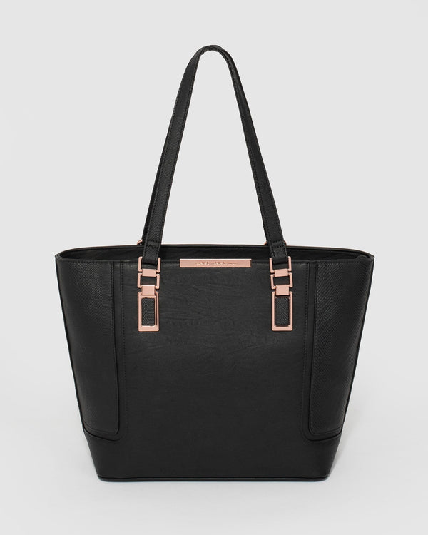 Black Leona Tote Bag | Tote Bags