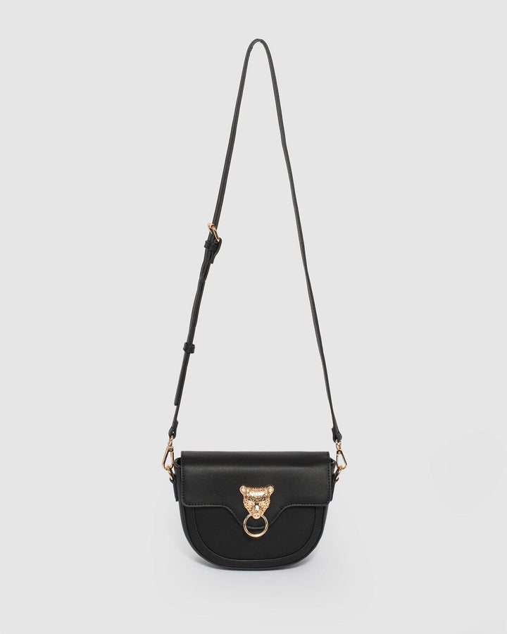 Colette by Colette Hayman Black Leopard Head Crossbody Bag