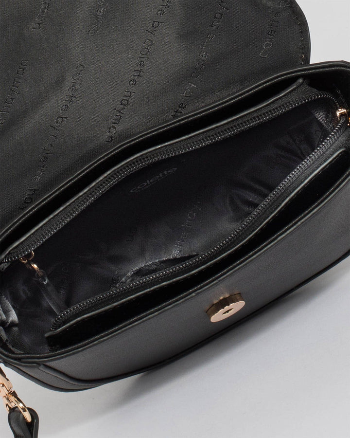 Colette by Colette Hayman Black Leopard Head Crossbody Bag