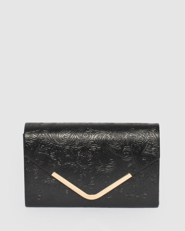 Colette by Colette Hayman Black Lila Envelope Clutch Bag