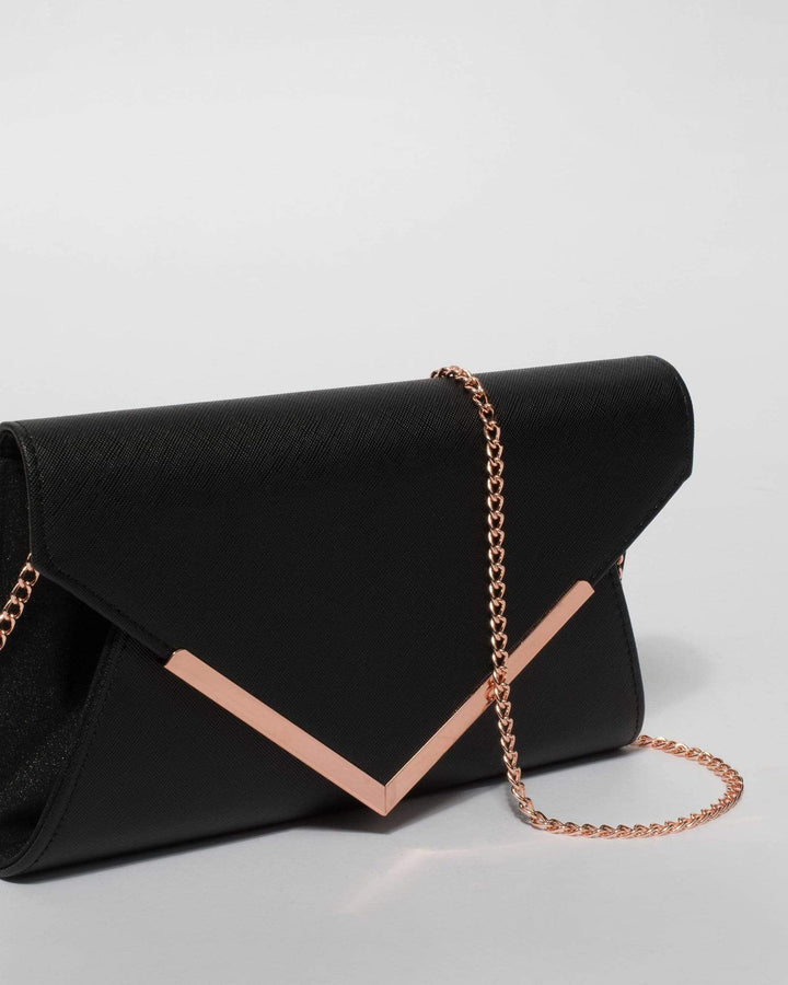 Black Lily Evening Clutch Bag | Clutch Bags